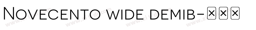 Novecento wide demib字体转换